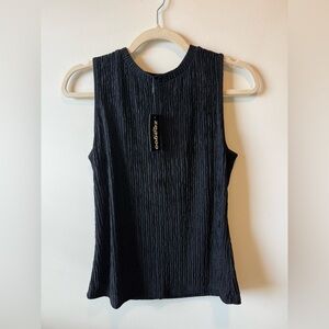 Zeagoo Black Textured Tank Top